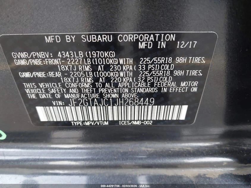 Subaru Crosstrek 2.0L H-4 DI, DOHC, VVT, 152HP All Wheel Drive, снимка 9 - Автомобили и джипове - 53917891