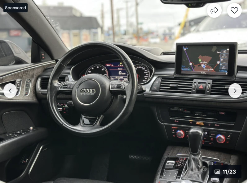 Audi A7 3.0T* MATRIX* BANG* OLUFSEN* ПОДГРЕВ* ОБДУХВАНЕ* К, снимка 9 - Автомобили и джипове - 52670556