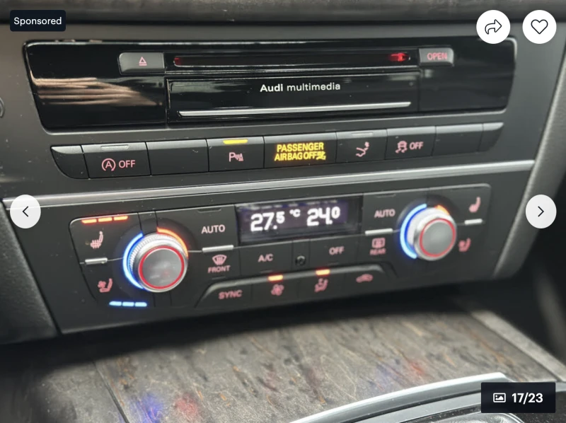 Audi A7 3.0T* MATRIX* BANG* OLUFSEN* ПОДГРЕВ* ОБДУХВАНЕ* К, снимка 13 - Автомобили и джипове - 52670556