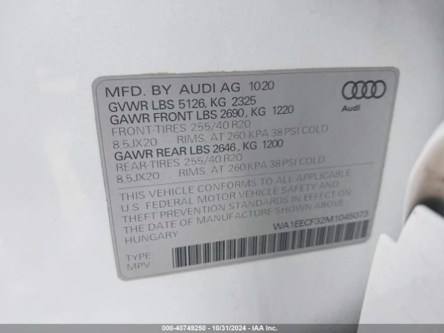 Audi Q3 PREMIUM PLUS 45 TFSI S LINE QUATTRO TIPTRONIC, , снимка 13 - Автомобили и джипове - 48771143