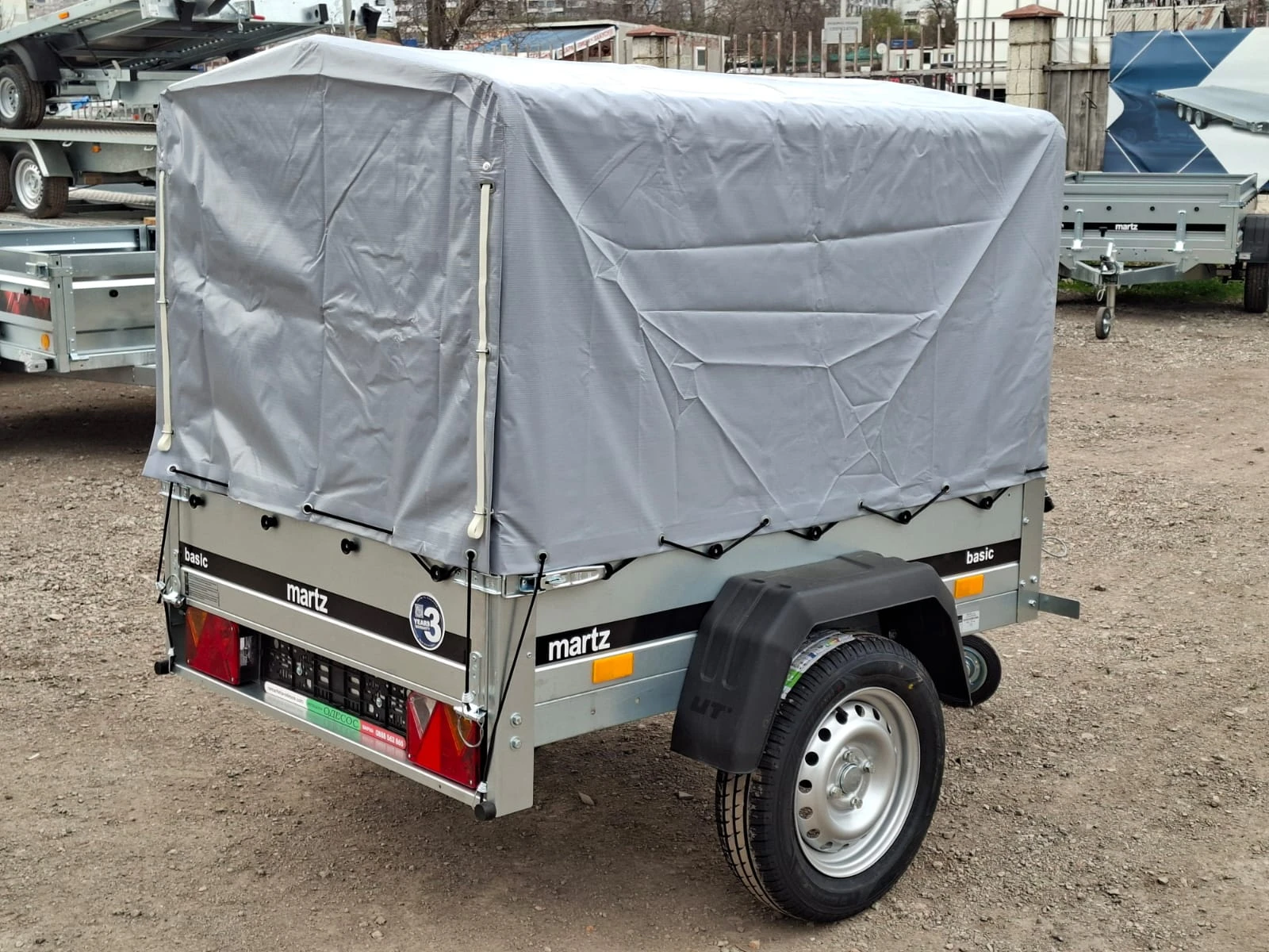 За автомобил ТЕМА MARTZ BASIC 150 + ШПРИГЛИ И БРЕЗЕНТ H80, снимка 3 - Ремаркета - 54154804