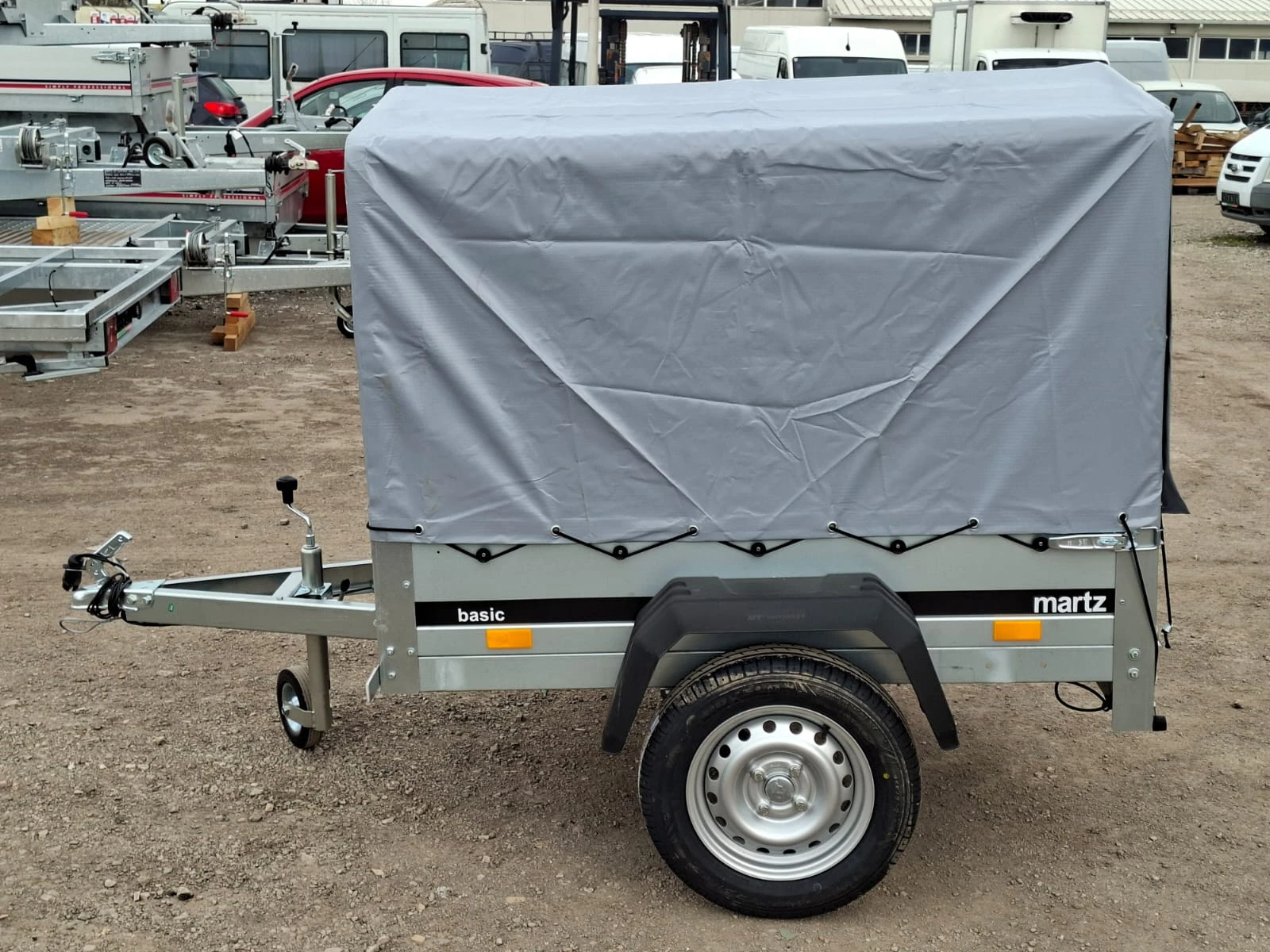 За автомобил ТЕМА MARTZ BASIC 150 + ШПРИГЛИ И БРЕЗЕНТ H80, снимка 6 - Ремаркета - 54154804