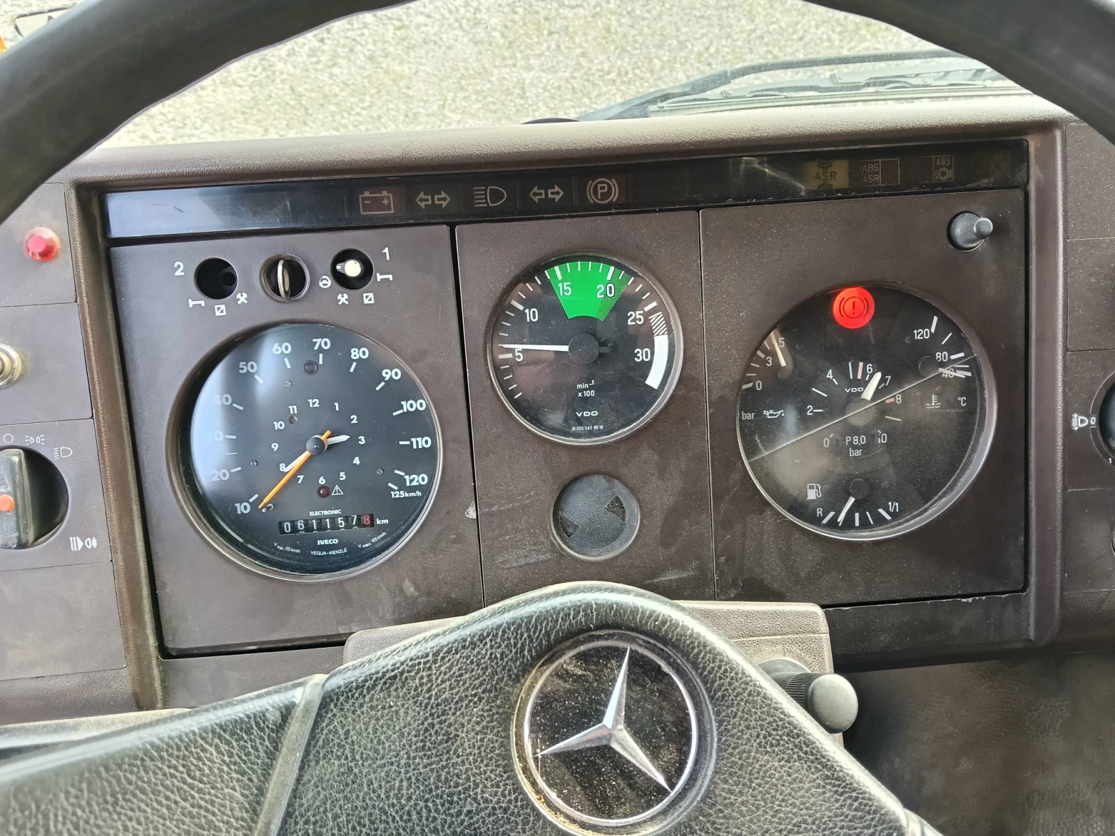 Mercedes-Benz 1320 Тристранен самосвал + Кран Ferrari, снимка 10 - Камиони - 53966448