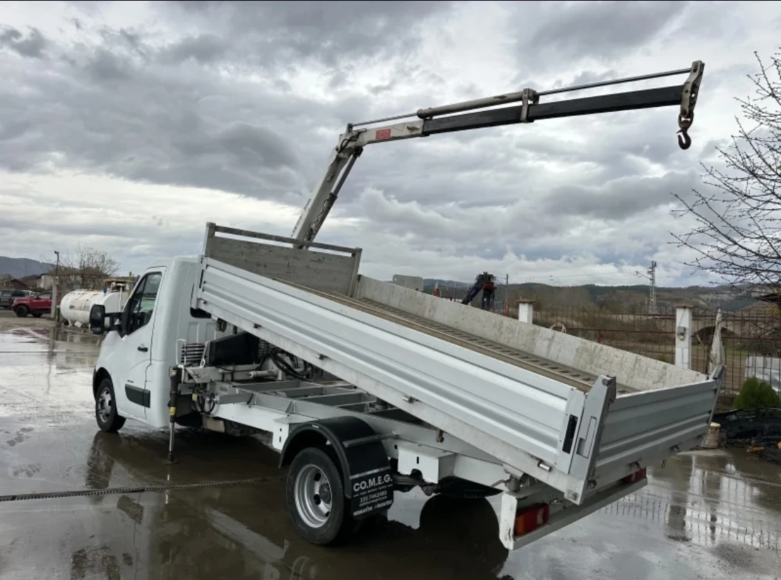 Renault Master 2.3 dCi Тристранен самосвал с кран 1200кг.на 2метр, снимка 2 - Бусове и автобуси - 54410301
