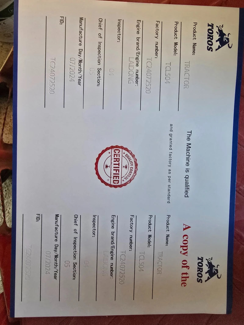 Трактор Друга марка TCL 504, снимка 5 - Селскостопанска техника - 52272844