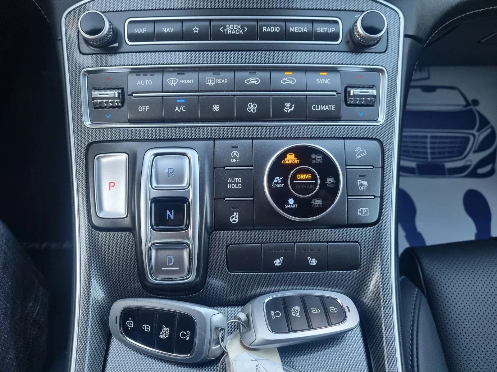 Hyundai Santa fe 2.5* HTRAC * ПАНОРАМА* КОЖА , снимка 11 - Автомобили и джипове - 53803327