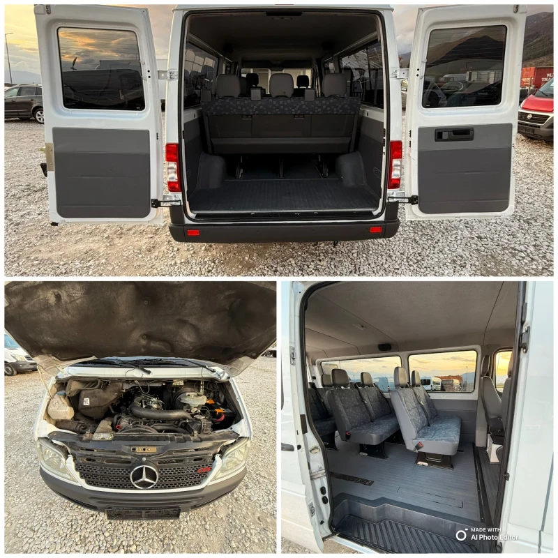 Mercedes-Benz Sprinter 313 !!!ЛИЗИНГ!!!-9-Местен-Климатик-НОВ-ВНОС, снимка 15 - Бусове и автобуси - 52482506