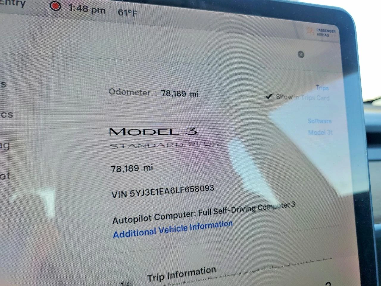 Tesla Model 3 Standard Range Plus RWD, снимка 9 - Автомобили и джипове - 54158365