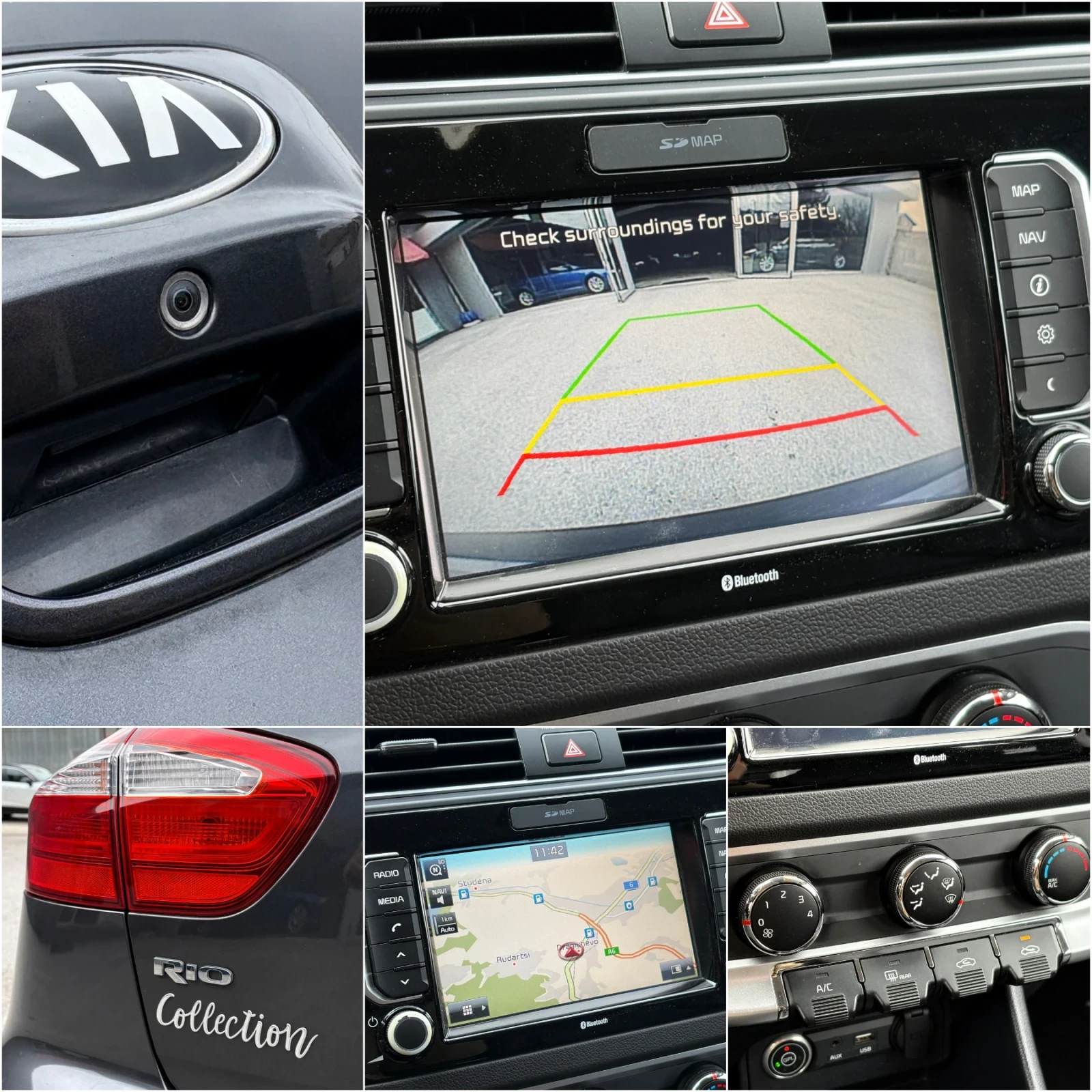 Kia Rio ФАБРИЧНА ГАЗ BRC, ЗАДНА КАМЕРА, EURO 6B , снимка 14 - Автомобили и джипове - 53893993