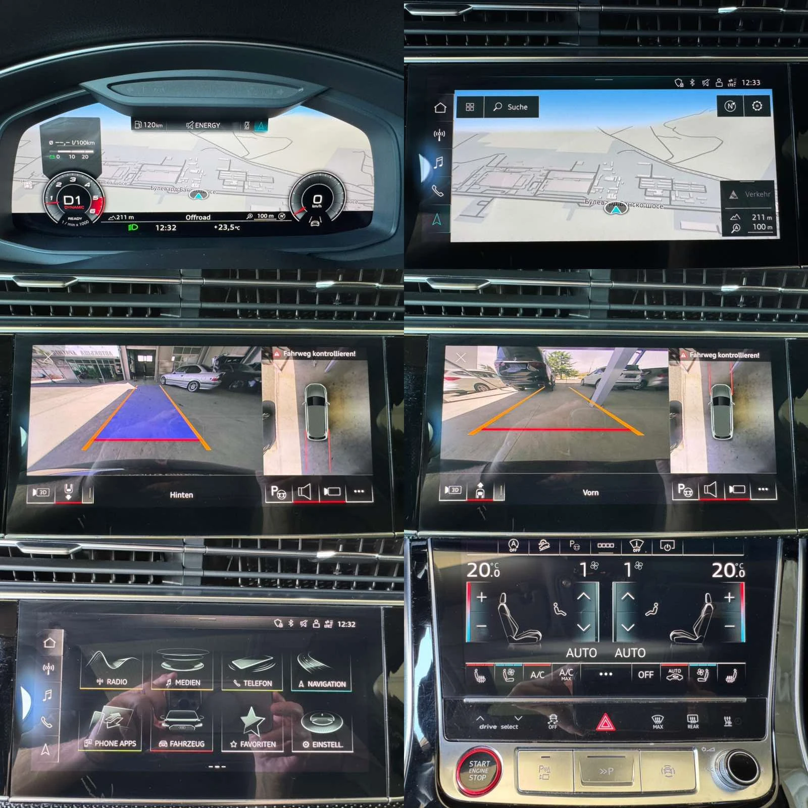 Audi SQ7 435ps* Lazer* Carbon* B&O* Head Up* Distr* Pano* , снимка 15 - Автомобили и джипове - 56210565
