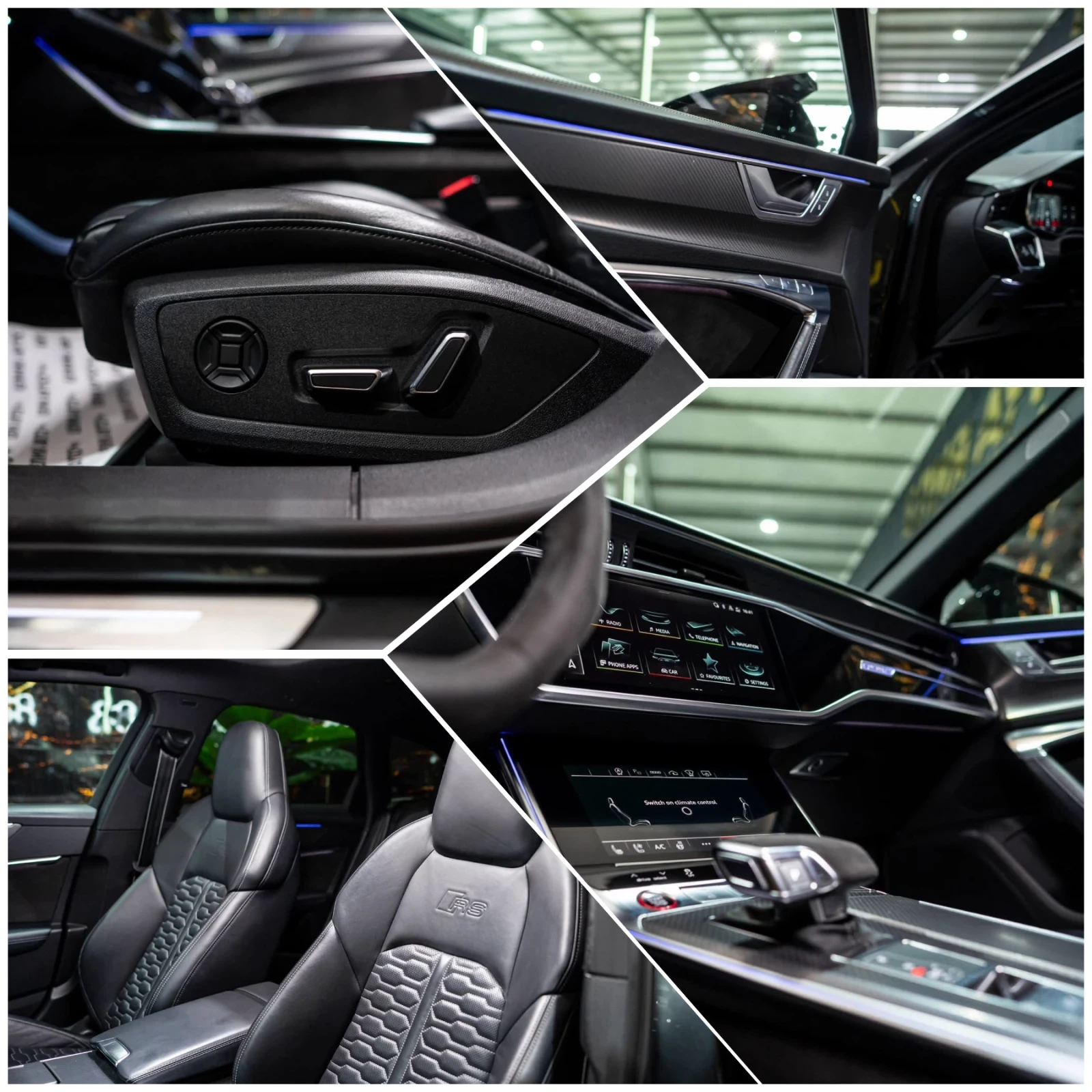 Audi Rs6 FULL ABT CARBON CERAMIC 800HP ПАНО B&O ЛИЗИНГ 100%, снимка 16 - Автомобили и джипове - 54379505