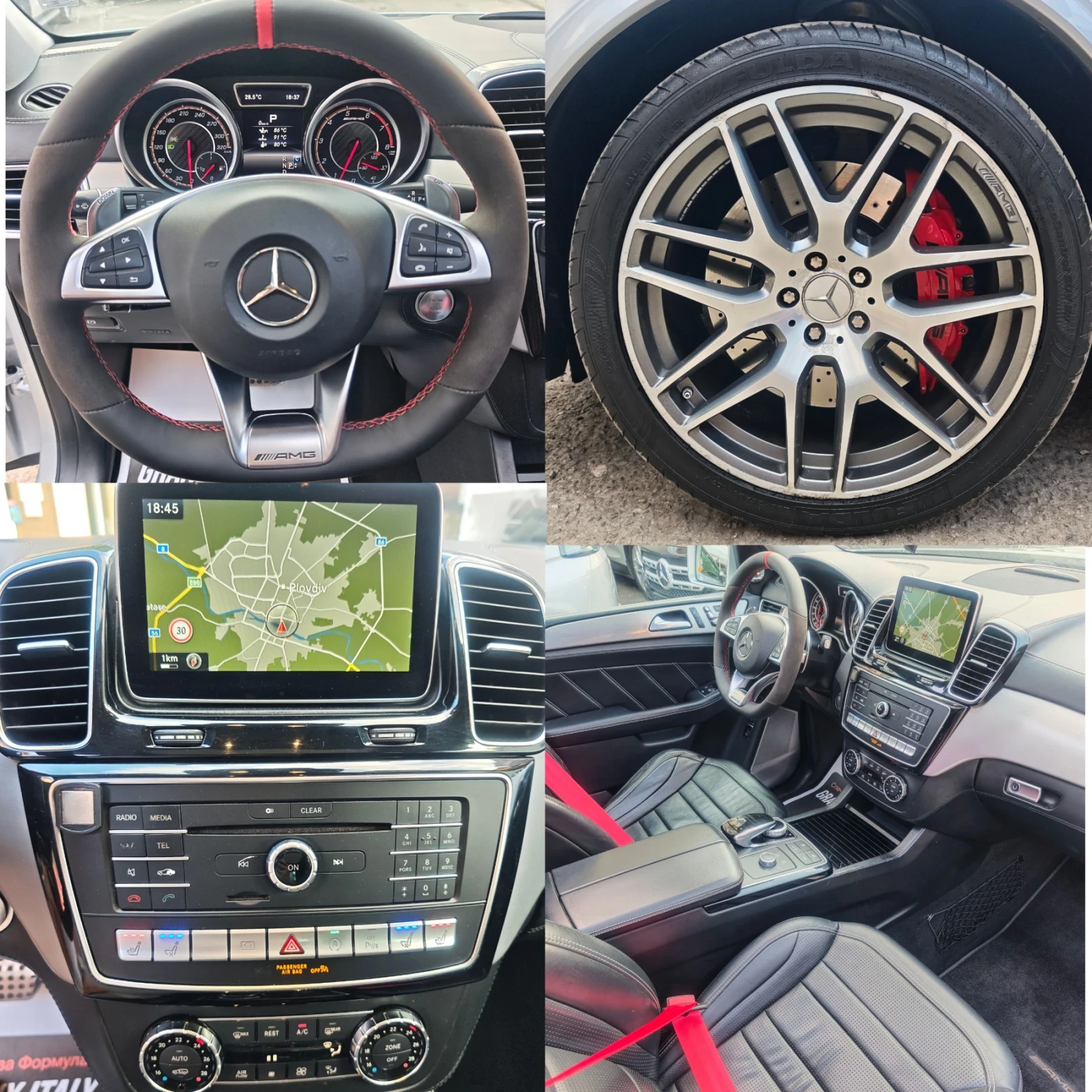 Mercedes-Benz GLE 6.3s AMG, 750кс, ПАНОРАМА, B&O, ОБДУХВАНЕ, ФУЛ! , снимка 11 - Автомобили и джипове - 55972780