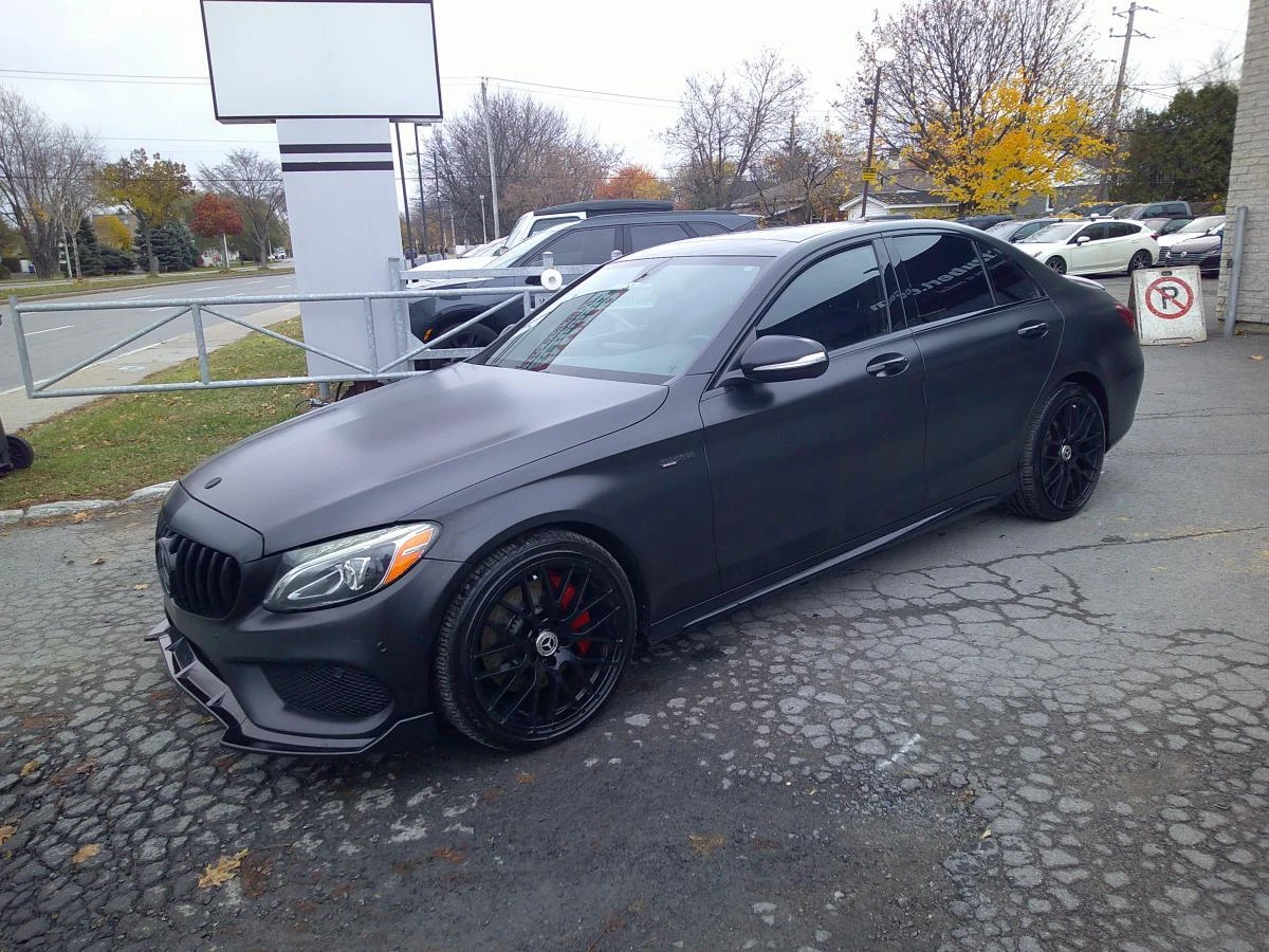 Mercedes-Benz C 400 43 AMG OPTIC* BURMASTER* PANO* KEYLESS* BLACK MATT | Mobile.bg   1