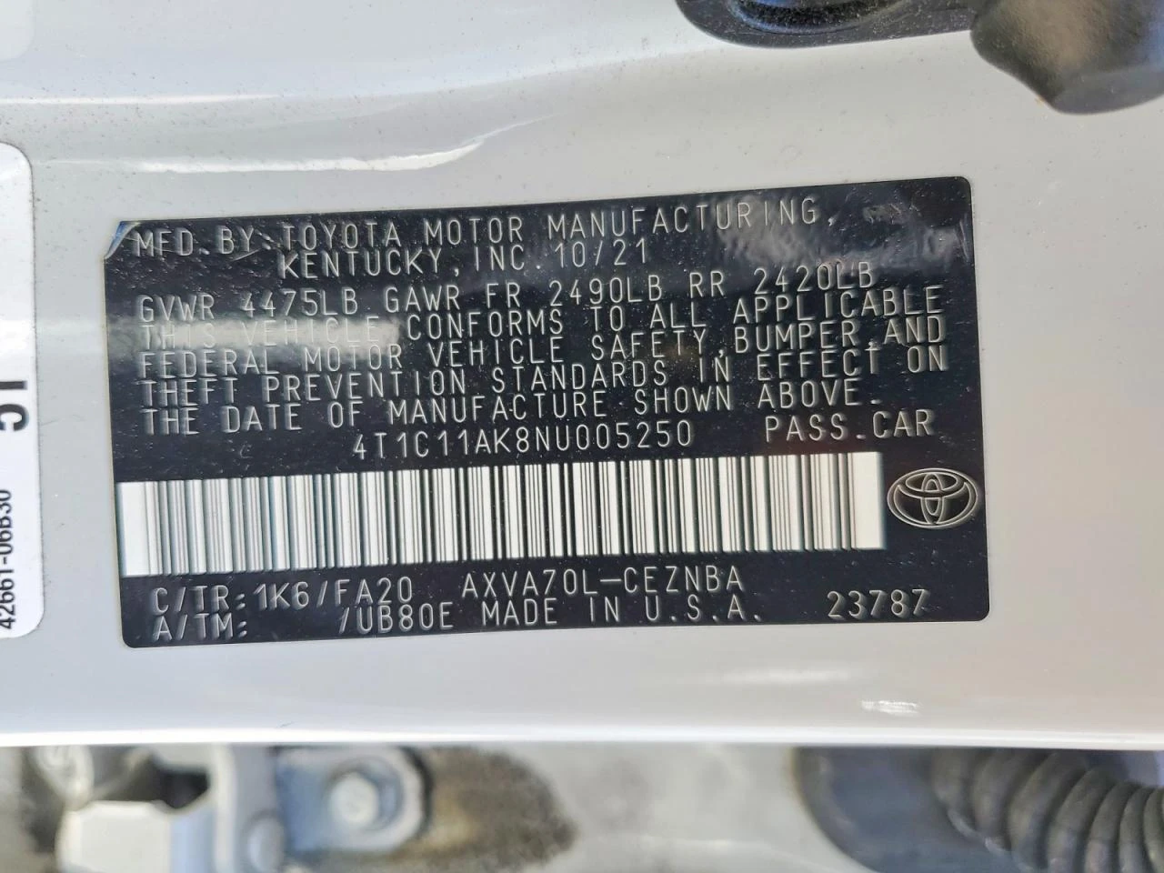 Toyota Camry 2.5l Le, снимка 13 - Автомобили и джипове - 56042074