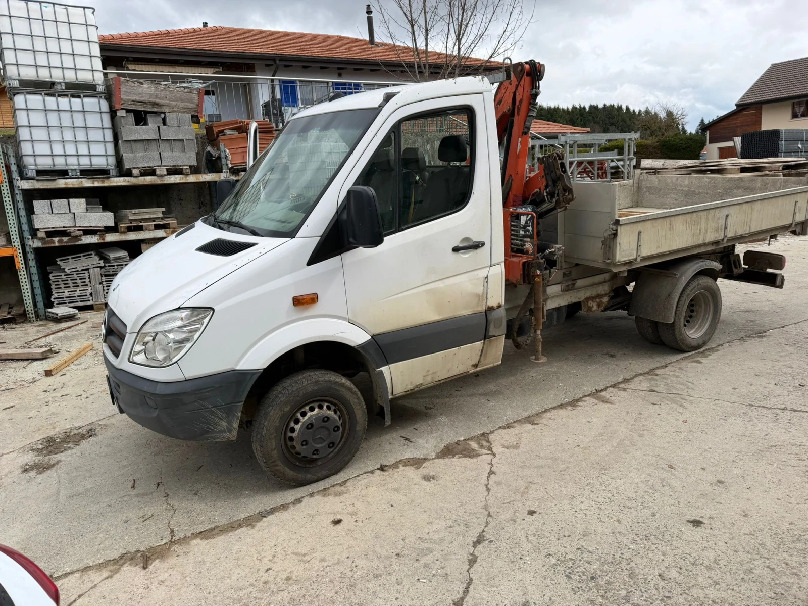 Mercedes-Benz Sprinter 516 4X4* САМОСВАЛ* КРАН* 3.5т.* ШВЕЙЦАРИЯ* 