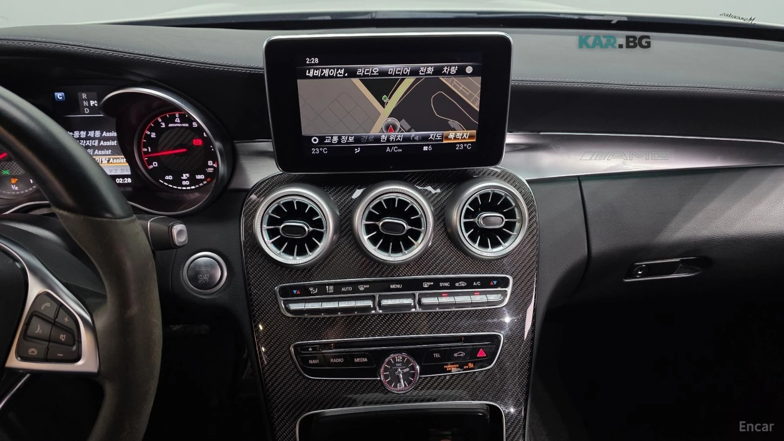 Mercedes-Benz C 63 AMG S* BURMASTER* КОЖА* ПОДГРЕВ* ПАНОРАМА* LANE ASS* , снимка 13 - Автомобили и джипове - 54812016