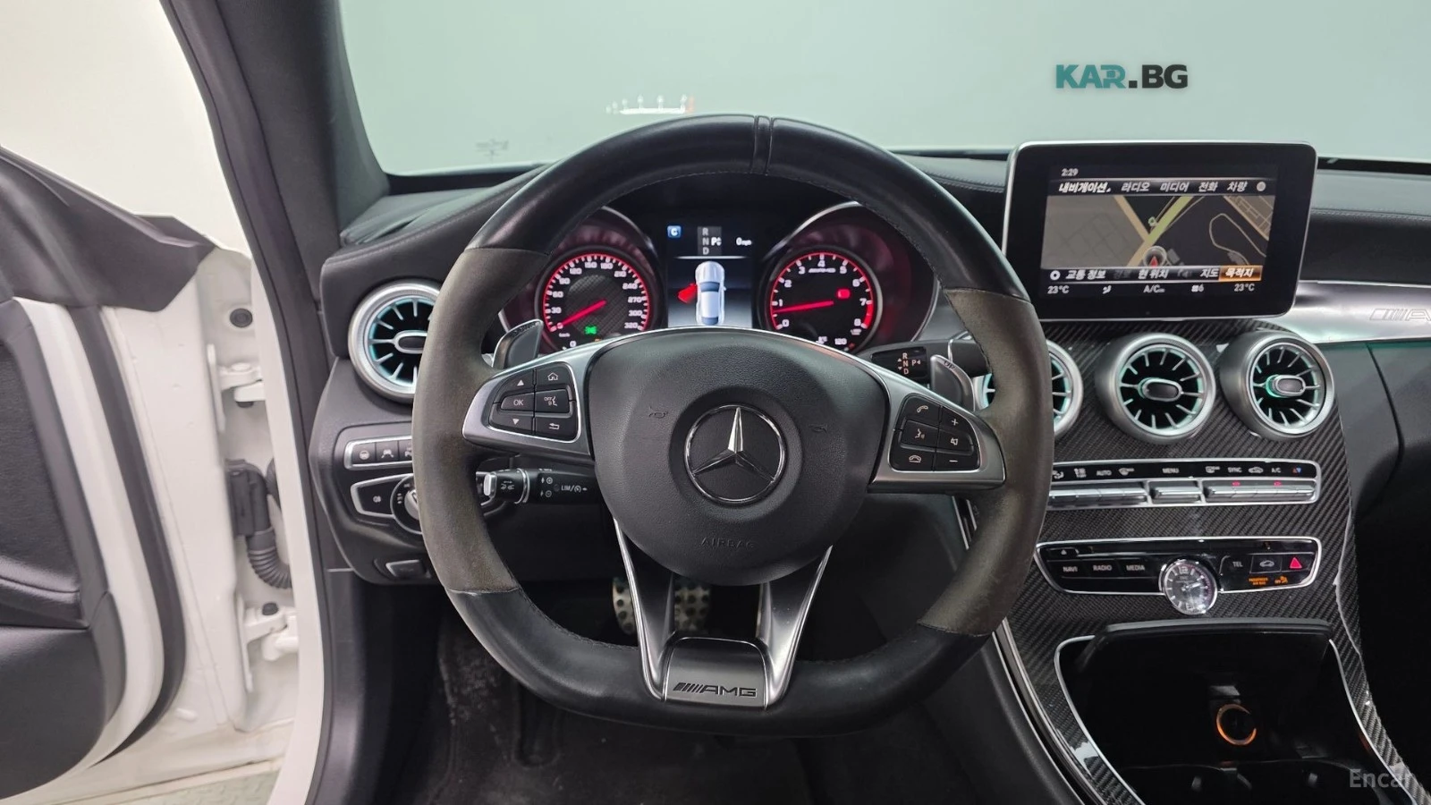 Mercedes-Benz C 63 AMG S* BURMASTER* КОЖА* ПОДГРЕВ* ПАНОРАМА* LANE ASS* , снимка 12 - Автомобили и джипове - 54812016
