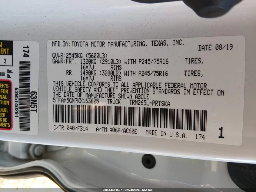 Toyota Tacoma 2.7l Sr, снимка 9 - Автомобили и джипове - 53902144