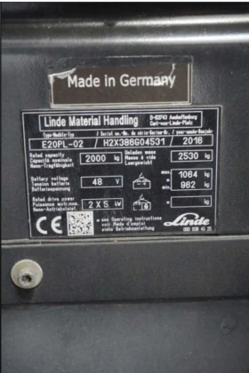 Електрокар Linde E20 , снимка 12