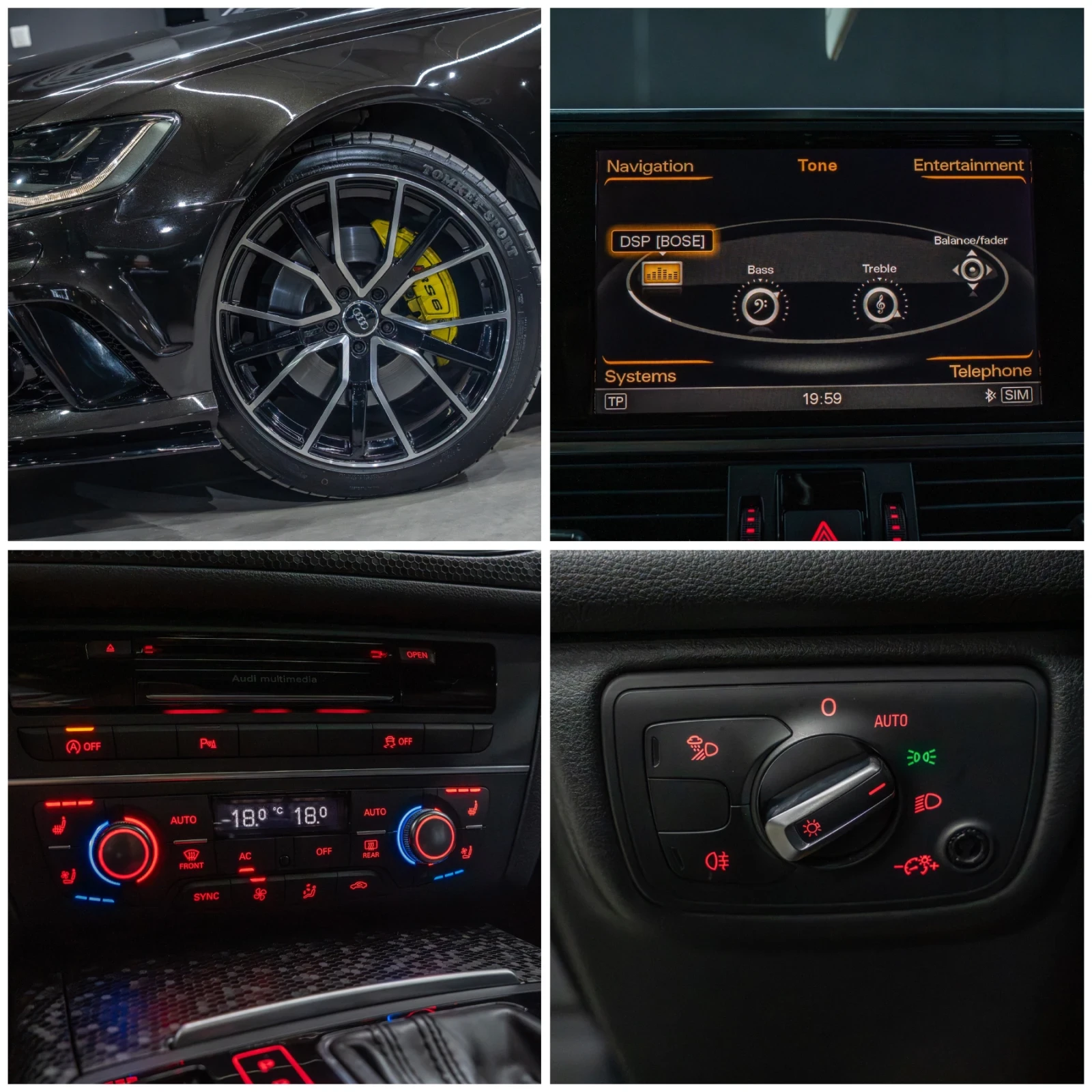 Audi A6 3.0 BI-TDI | RS6 OPTIC | QUATTRO | PANORAMA | MASS, снимка 12 - Автомобили и джипове - 56295939