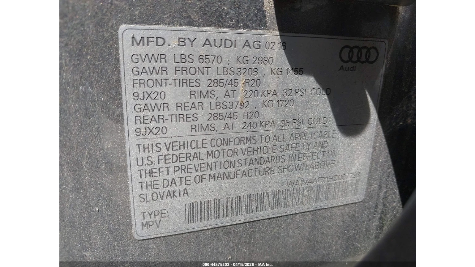 Audi Q7 Premium СЕРВИЗНА ИСТОРИЯ, снимка 14 - Автомобили и джипове - 55254503