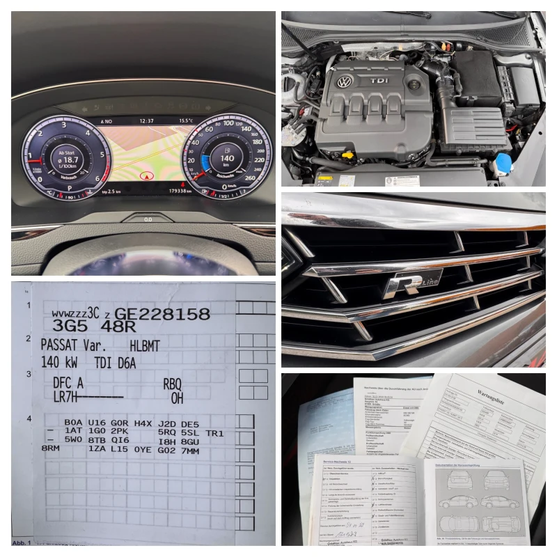 VW Passat 2.0d/R-LINE/4 MOTION/DIGITAL/КАМЕРА/ДИСТРOНИК/НОВА, снимка 17 - Автомобили и джипове - 52550414