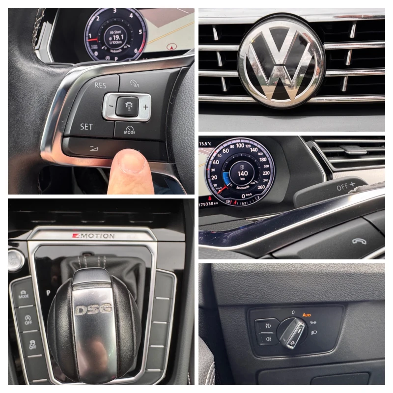 VW Passat 2.0d/R-LINE/4 MOTION/DIGITAL/КАМЕРА/ДИСТРOНИК/НОВА, снимка 13 - Автомобили и джипове - 52550414