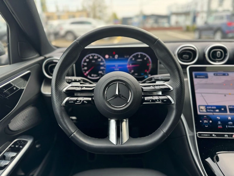 Mercedes-Benz C 220 AMG/197HP/CAM/DISTRONIC/NAVI/AMBI/KLESS/424v, снимка 9 - Автомобили и джипове - 50286589