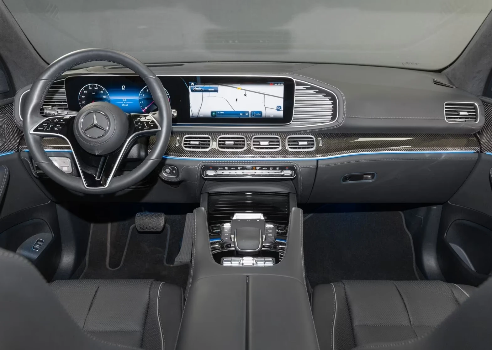 Mercedes-Benz GLE 580 AMG/4-MATIC/FACELIFT/NIGHT/PANO/BURM/360/PANO/ , снимка 10 - Автомобили и джипове - 54066957