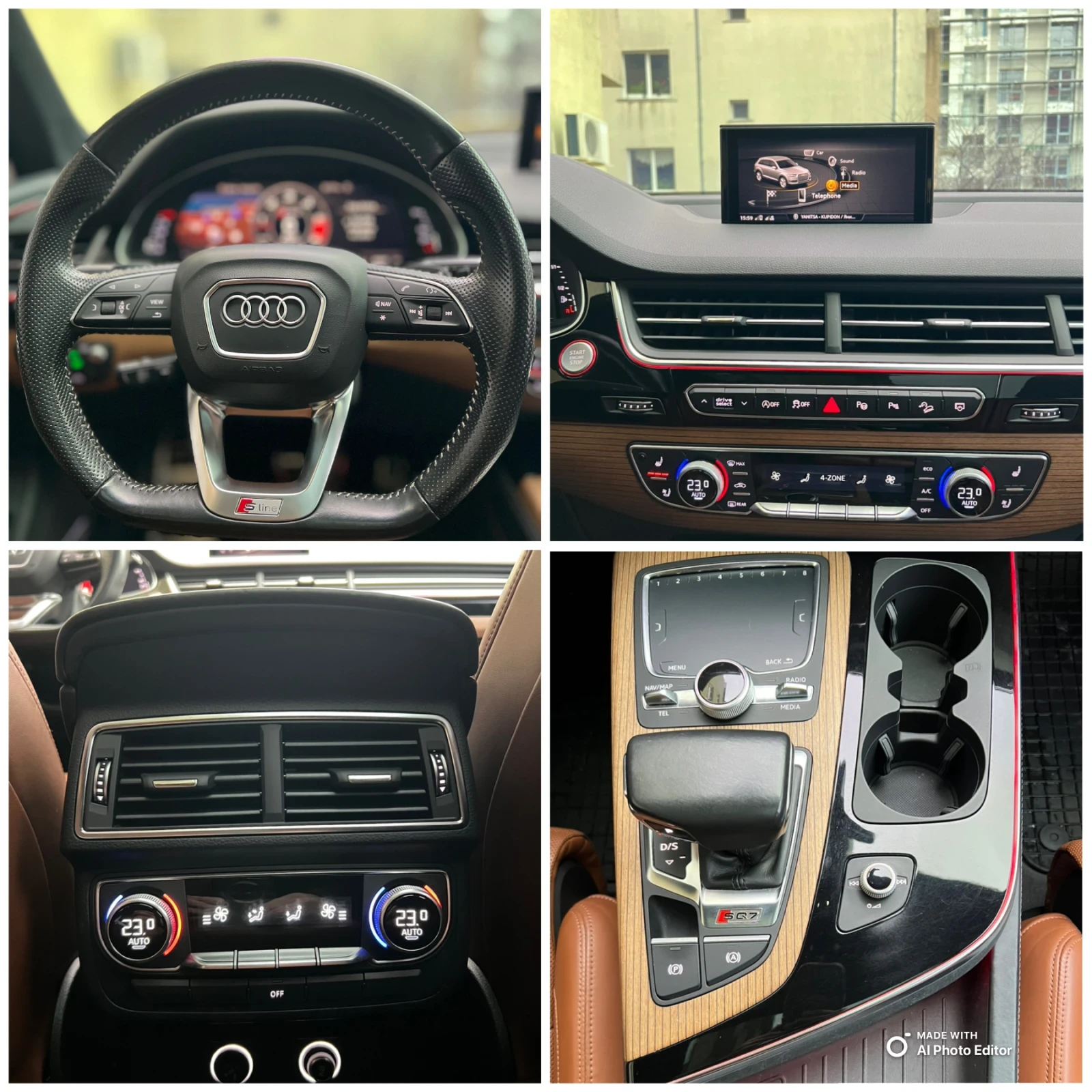 Audi SQ7 V8T 4.0TDI Ma3x, снимка 13 - Автомобили и джипове - 54761634