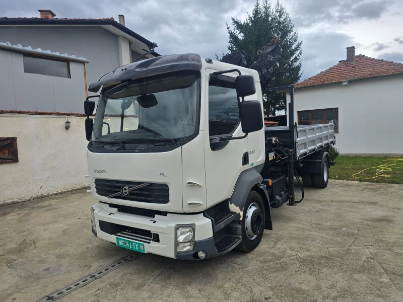 Volvo Fl 240 ТРИСТРАНЕН САМОСВАЛ С КРАН , снимка 3 - Камиони - 52991051
