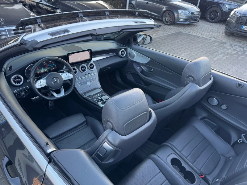 Mercedes-Benz C 220 Cabriolet AMG AirScarf Burmester Widescreen Carbon, снимка 13 - Автомобили и джипове - 48856148