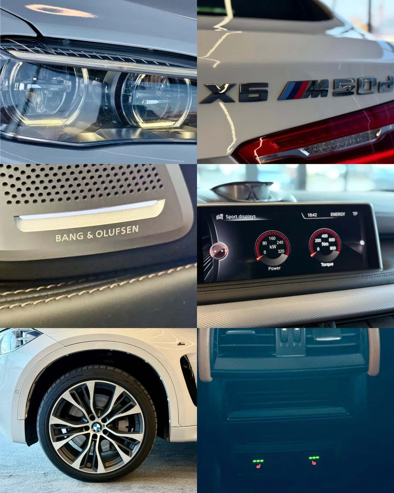 BMW X6 M50d* B&O* Laser* HU* Подгрев* Обдух* Лизинг, снимка 17 - Автомобили и джипове - 55645095
