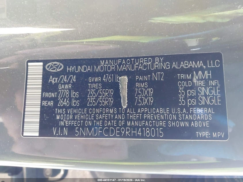 Hyundai Tucson 2.5L I-4 DI, DOHC, VVT, 187HP All Wheel Drive, снимка 9 - Автомобили и джипове - 53829085