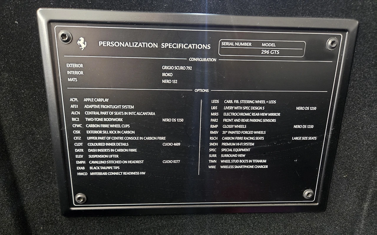 Ferrari 296 GTS Plug-in хибрид, снимка 8 - Автомобили и джипове - 56518816