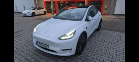 Tesla Model Y LR4X4 ЧАСТНА ОБЯВА БЯЛ САЛОН БЕЗ ТАКСИ ПРЕХВЪРЛЯНЕ, снимка 5