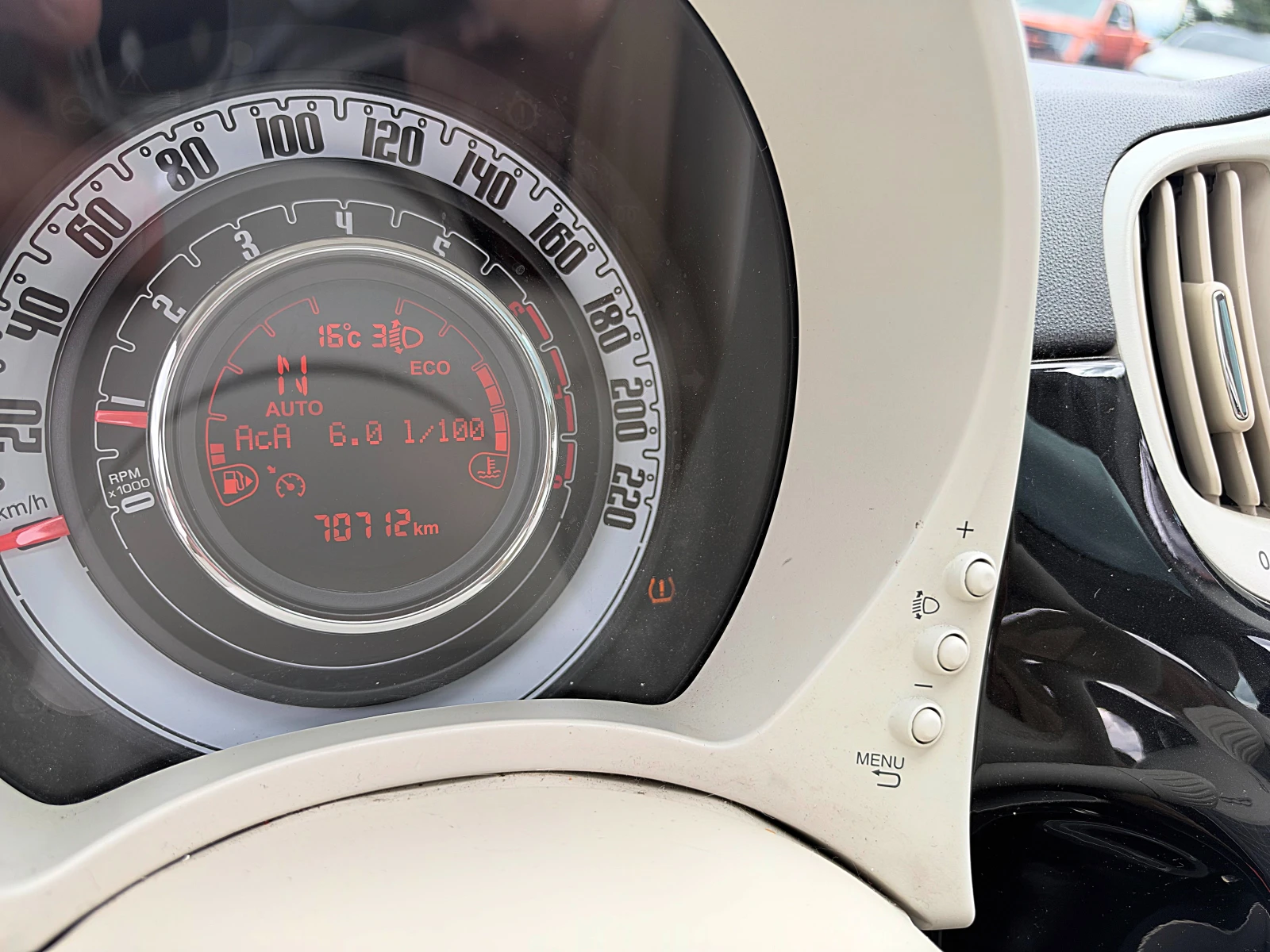 Fiat 500 PANORAMA-LED-AVTOMATIK-KLIMA-70000km !!!, снимка 13 - Автомобили и джипове - 56525316