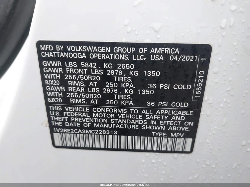 VW Atlas 3.6l Volkswagen Cross Sport 3.6L V6 Se W/Technolog, снимка 9 - Автомобили и джипове - 53932706