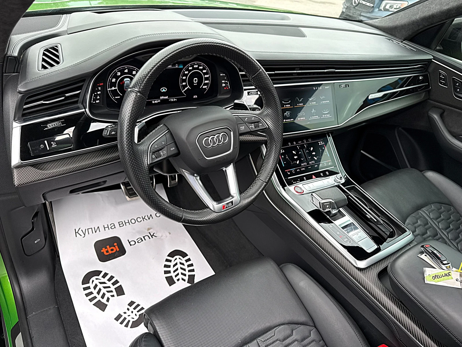 Audi RSQ8 KARBON-DISTRONIK-PANORAMA-360KAMERI-MATRIX-FULLLL!, снимка 11 - Автомобили и джипове - 56251617