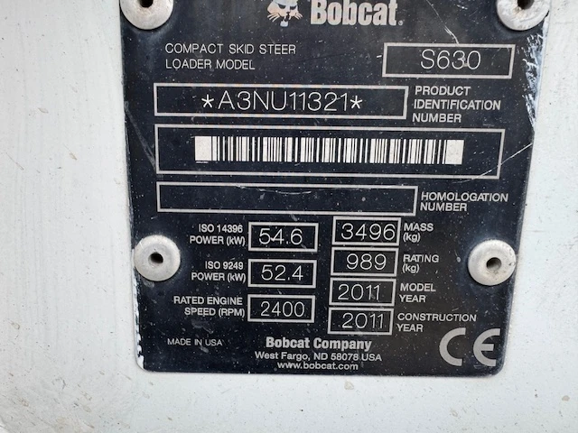 Мини челни товарачи Bobcat S630, снимка 5 - Индустриална техника - 54067575