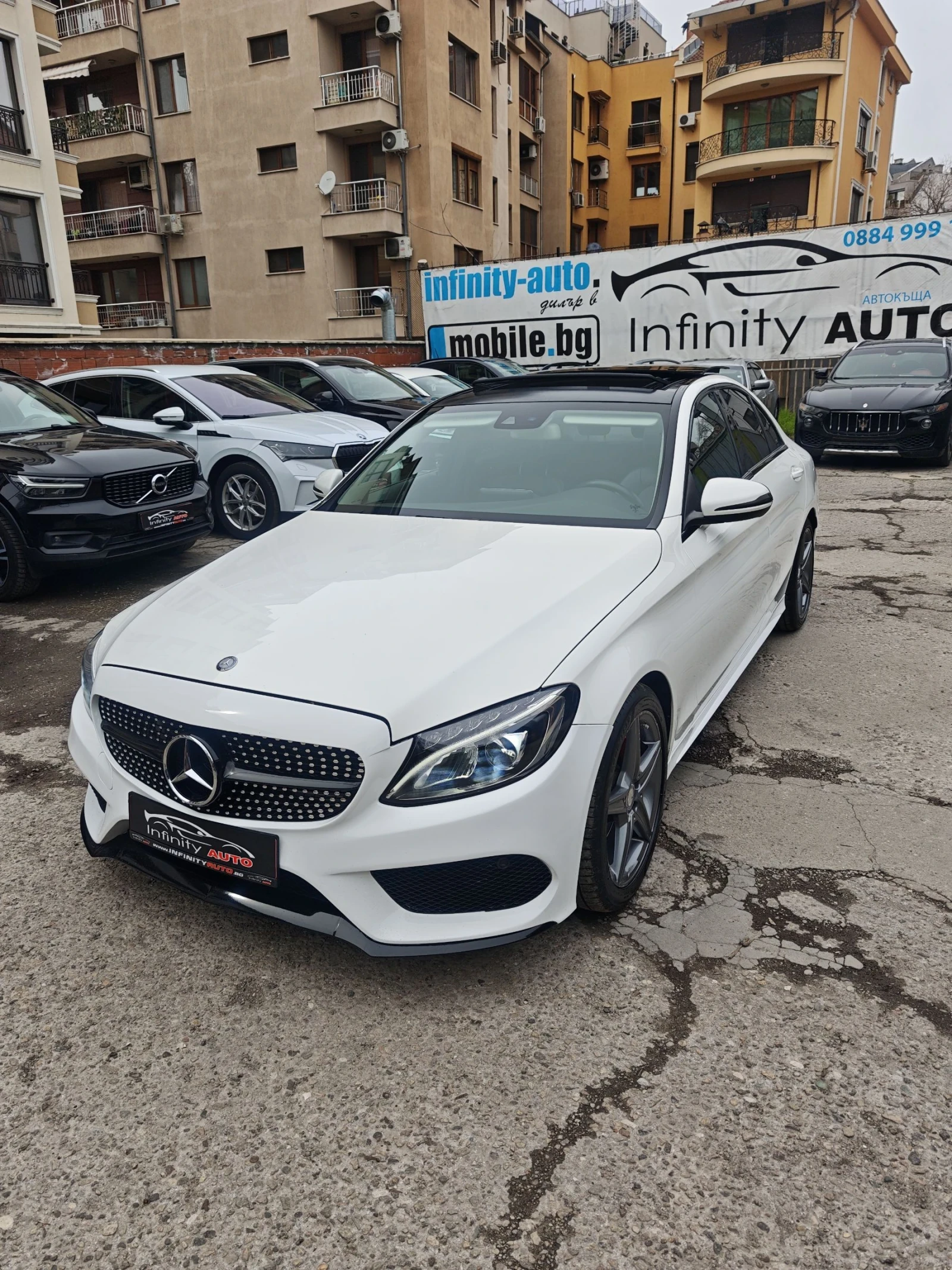 Mercedes-Benz C 220 SHADOW LINE, AMG, ПАНОРАМА, КАМЕРА, ФУЛ! , снимка 5 - Автомобили и джипове - 54016382