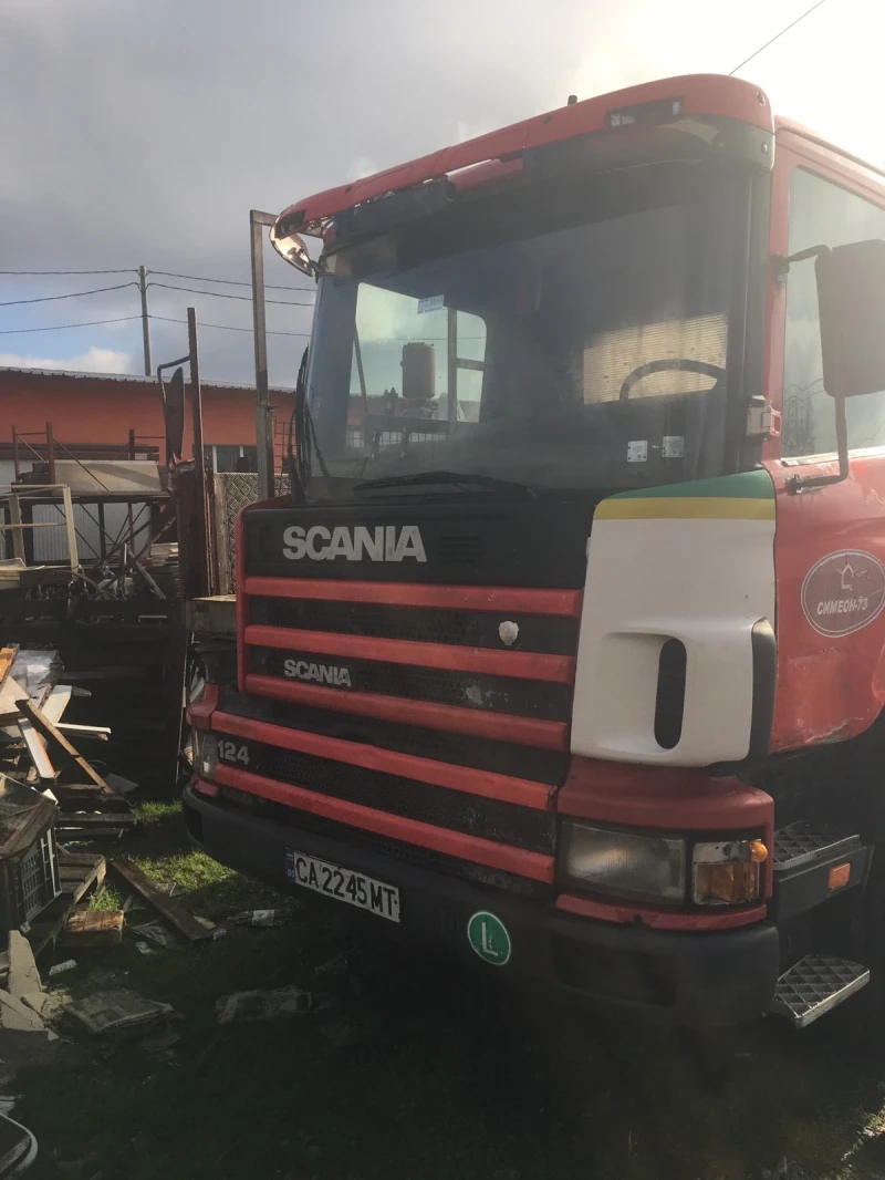 Scania 124 с кран, снимка 1 - Камиони - 48283266