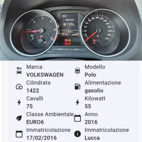 VW Polo 1.4TDi/75k.c/NAVI/БЛУТУТ/MP3/AUX/USB/EURO 6B/ТОП, снимка 12