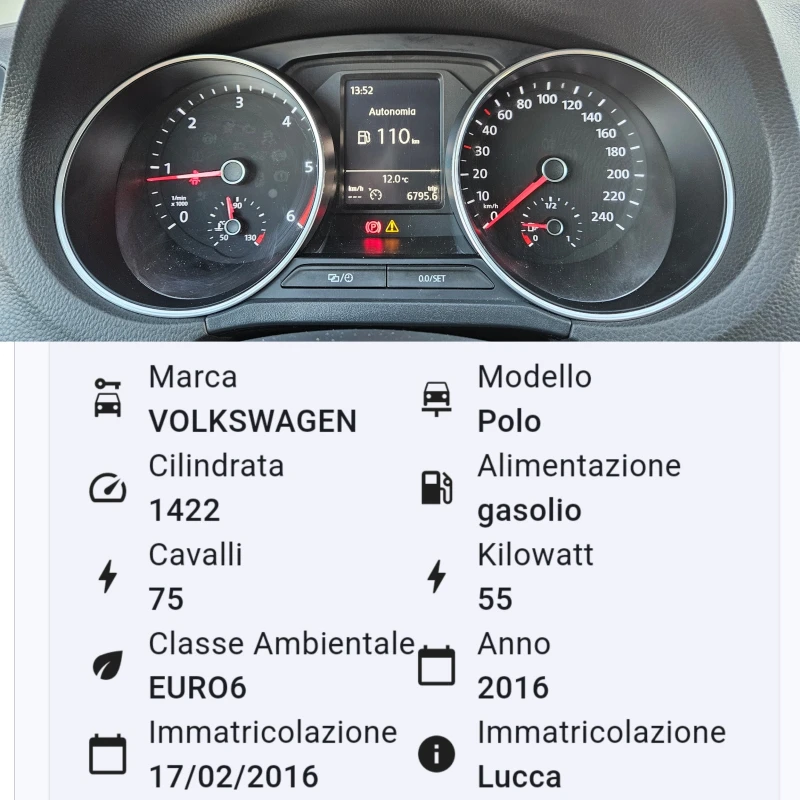 VW Polo 1.4TDi/75k.c/NAVI/БЛУТУТ/MP3/AUX/USB/EURO 6B/ТОП, снимка 12 - Автомобили и джипове - 48498993