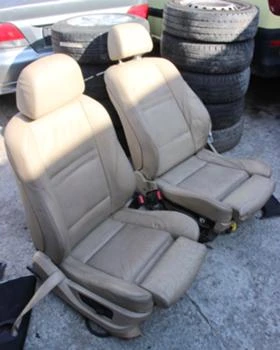 ПРЕДНИ ЕЛ. КОЖЕНИ СЕДАЛКИ БМВ Х3,  2002 г., снимка 3