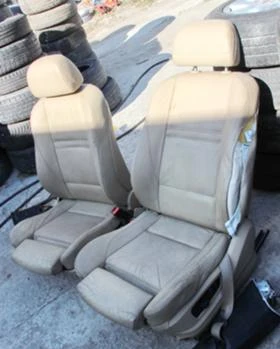 ПРЕДНИ ЕЛ. КОЖЕНИ СЕДАЛКИ БМВ Х3,  2002 г., снимка 2