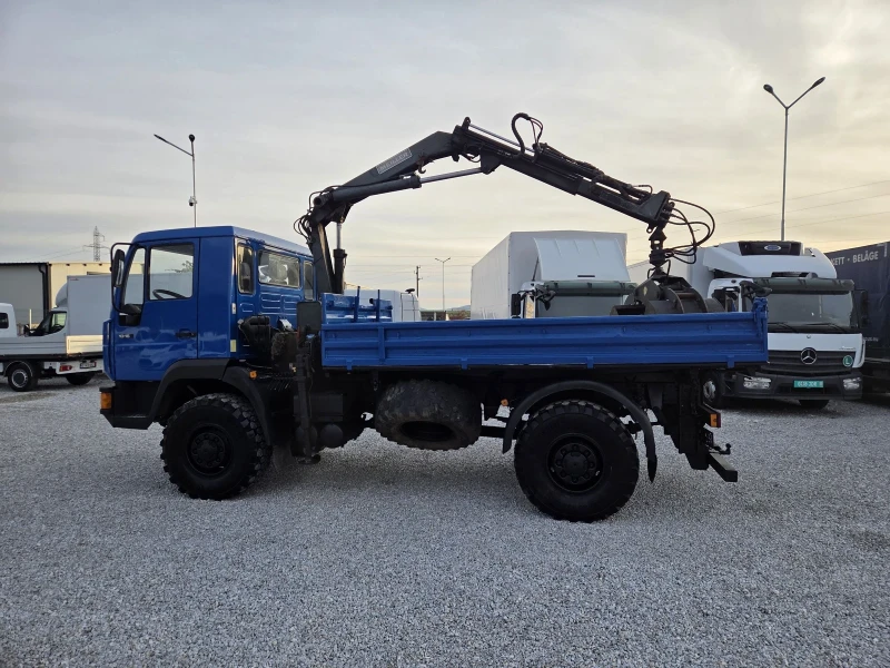 Man L 10.163, 4 х 4, Бързи Бавни, Самосвал + Кран, снимка 2 - Камиони - 52630428