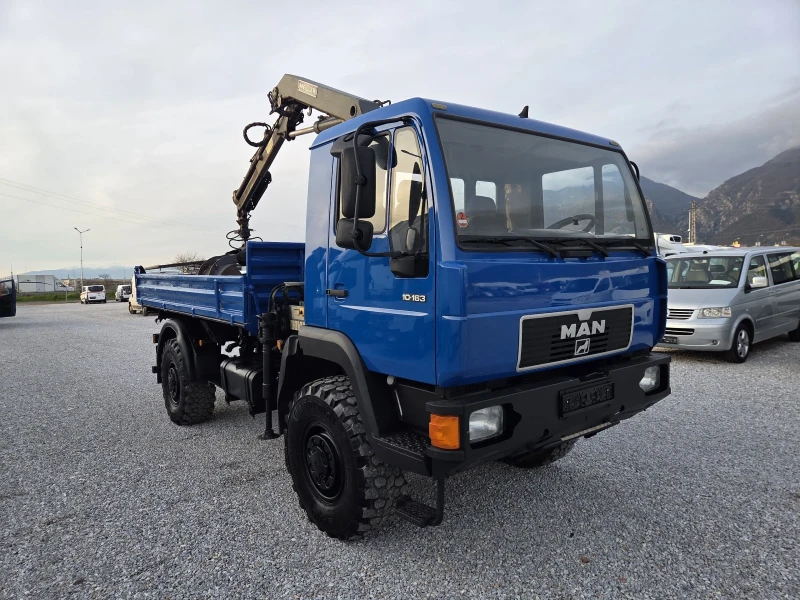 Man L 10.163, 4 х 4, Бързи Бавни, Самосвал + Кран, снимка 7 - Камиони - 52630428