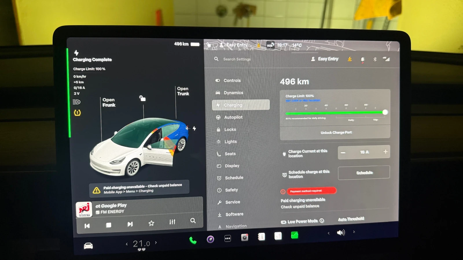 Tesla Model 3 LONG RANGE DUAL MOTOR 2021, снимка 13 - Автомобили и джипове - 53740443