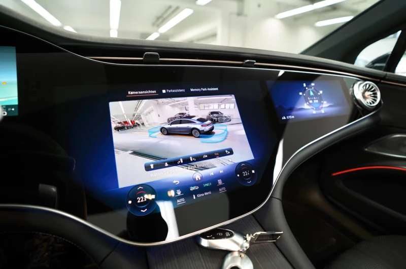 Mercedes-Benz EQS 450+ /AMG-LINE/360HP/NIGHT/360/MASSAGE/PANO/360g, снимка 9 - Автомобили и джипове - 51810539